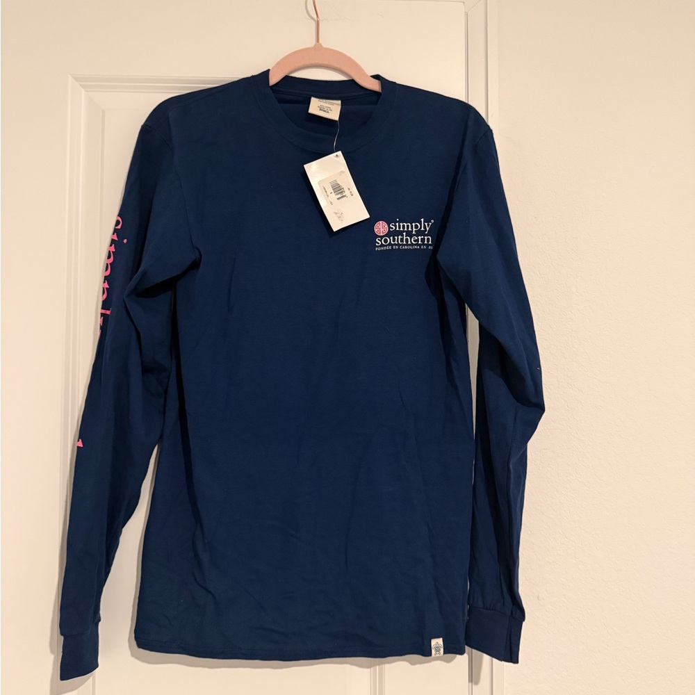 Simply Southern Men's Navy Long Sleeve Tee